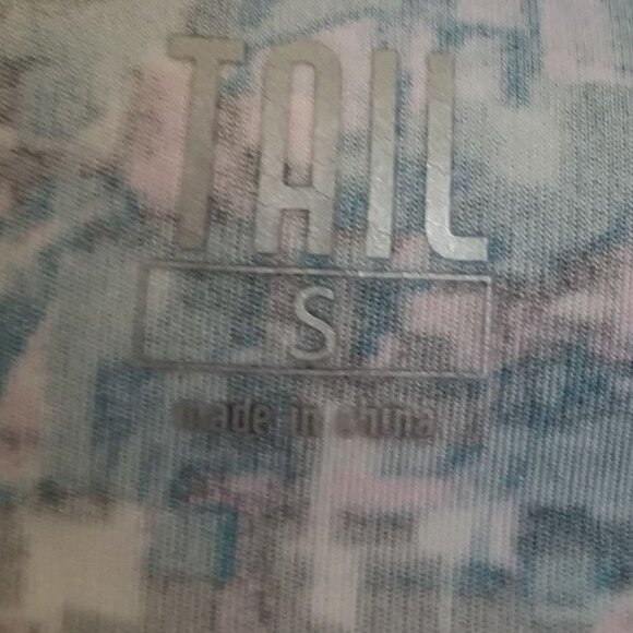 Tail Racerback Abstract Print Mesh Front Tank Top - Picture 8 of 11